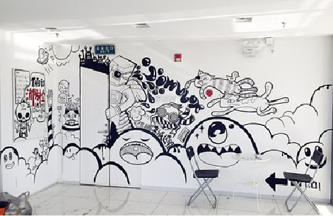 南宁手绘墙并非传统涂鸦。